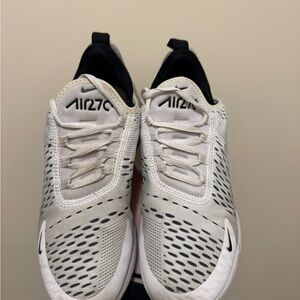 Nike Air Max 270 White and Black Running Shoes